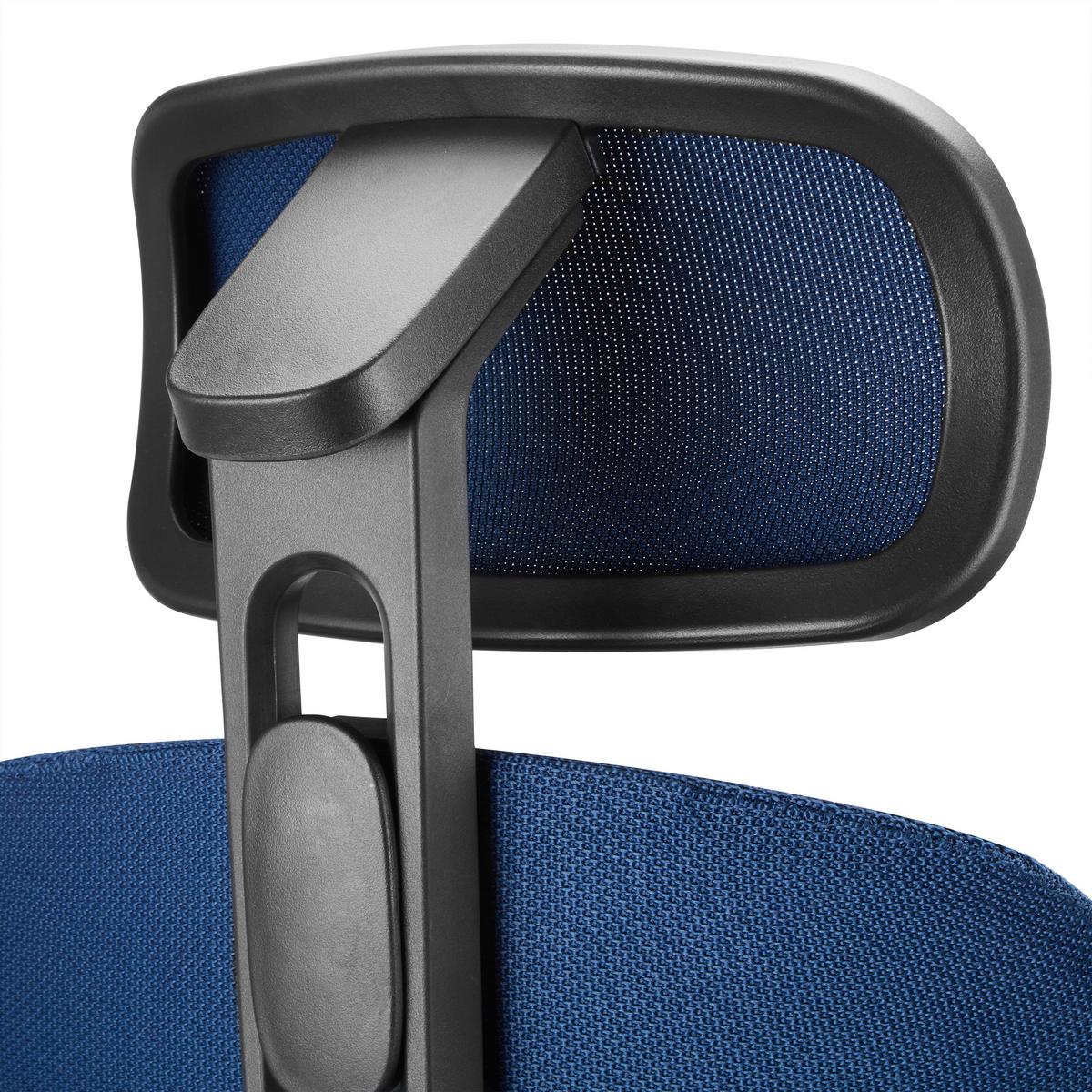 DREHSTUHL Skandis Pro Blau B: 71cm - Blau/Schwarz, MODERN, Kunststoff/Textil (71/131/66cm) - MID.YOU