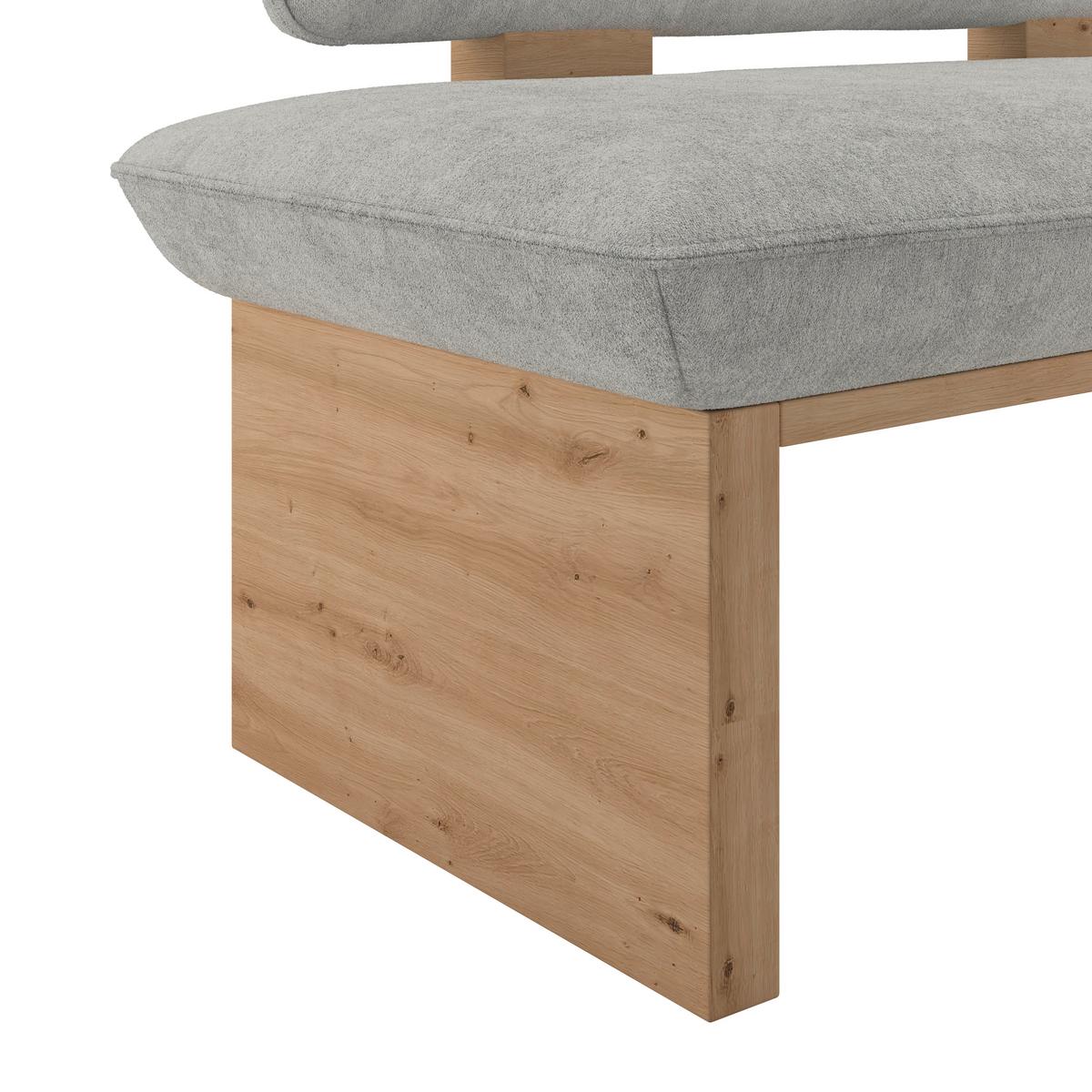 SITZBANK BELUNA II - Eichefarben/Hellgrau, KONVENTIONELL, Holzwerkstoff/Textil (120/87/67cm) - James Wood
