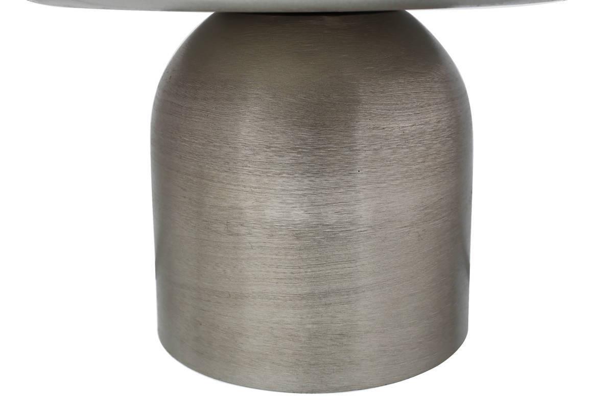 Tortenplatte Rund Eisen Art Deco D: 24,5 cm - Pflaume/Silberfarben, Trend, Metall (24,5/14cm) - Kayoom