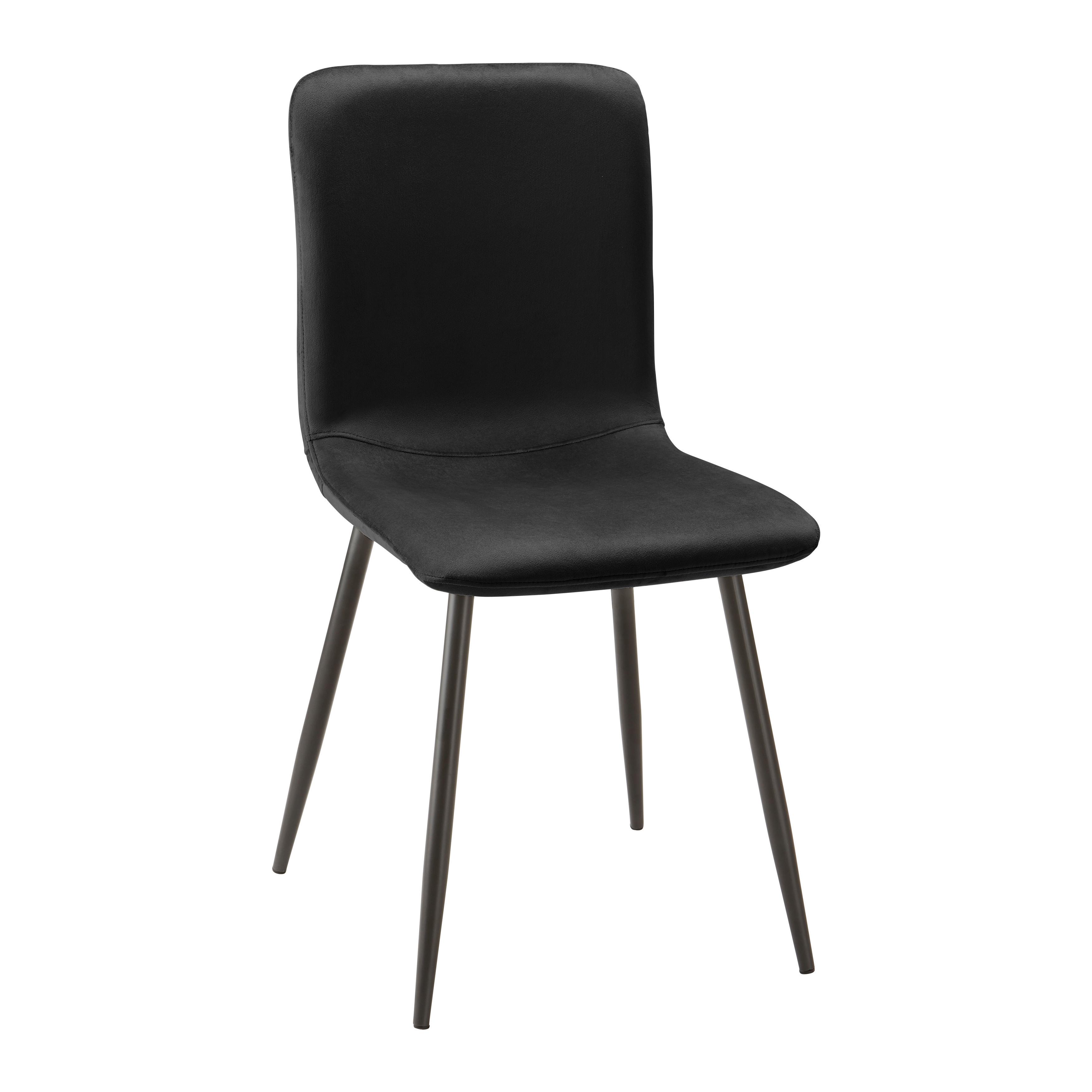 Jídelní židle ELIF černá - černá/tmavě šedá, Moderní, kov/dřevo (43/86/55cm) - P & B