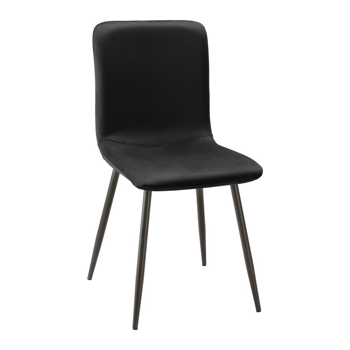 Jídelní židle ELIF černá - černá/tmavě šedá, Moderní, kov/dřevo (43/86/55cm) - P & B