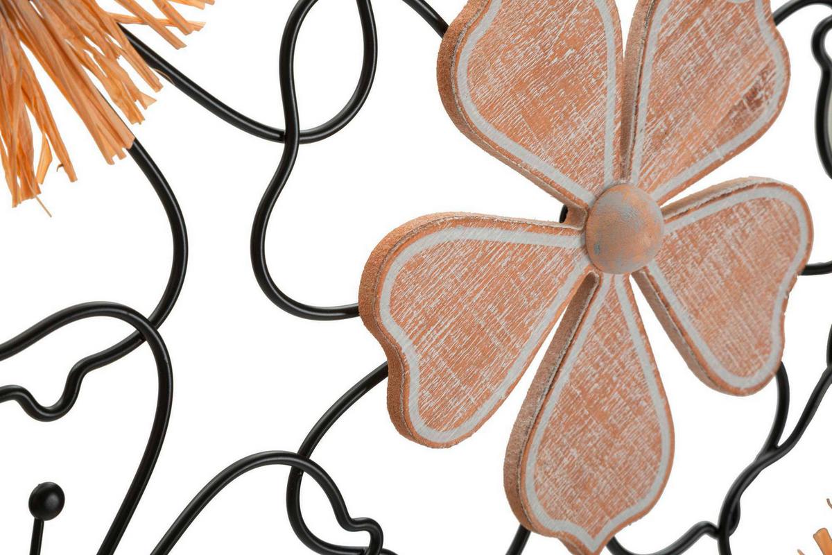 Wanddeko Itis Naturfarben, Schwarz B: 75 cm - Basics, Holzwerkstoff/Metall (75/3,5/42cm)