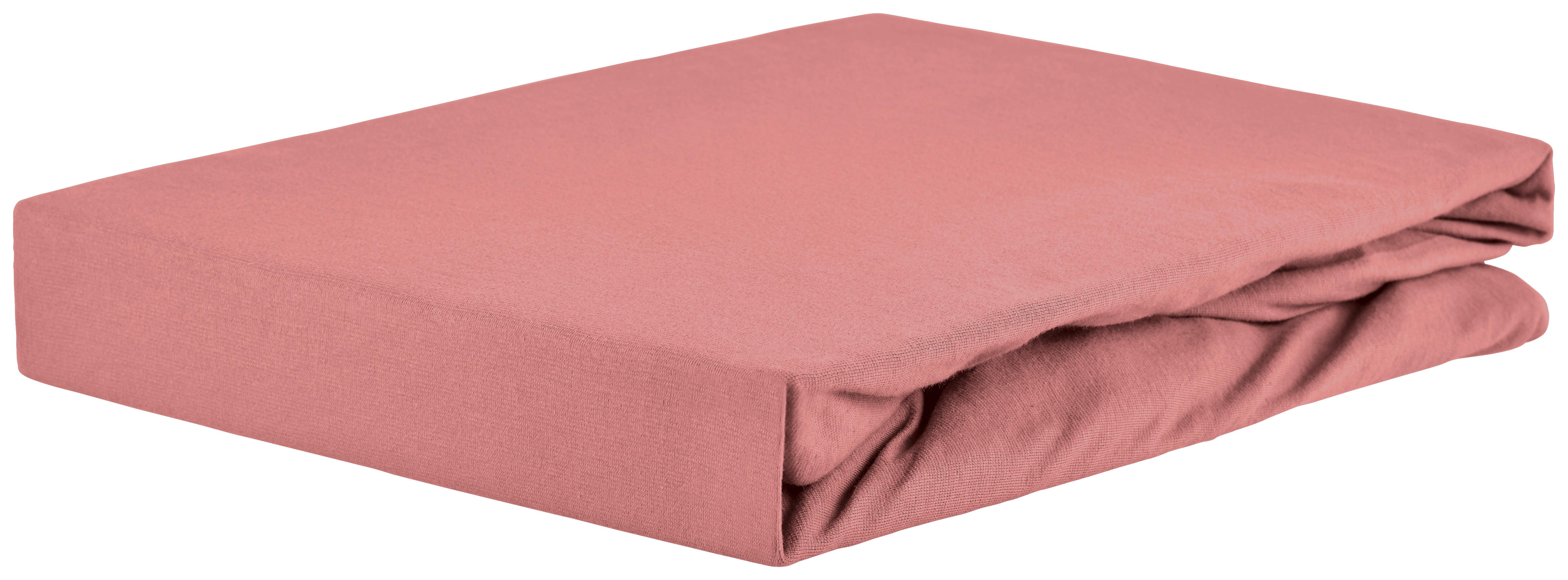 Spannleintuch Jardena Rosa 180x200 cm Baumwolle
