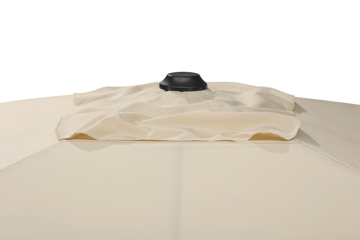 Ampelschirm Rhodos Twist Bxhxt: 322x276x260-350 Cm Naturfarben - Anthrazit/Naturfarben, Basics, Textil/Metall (322/276/350x260cm) - Schneider