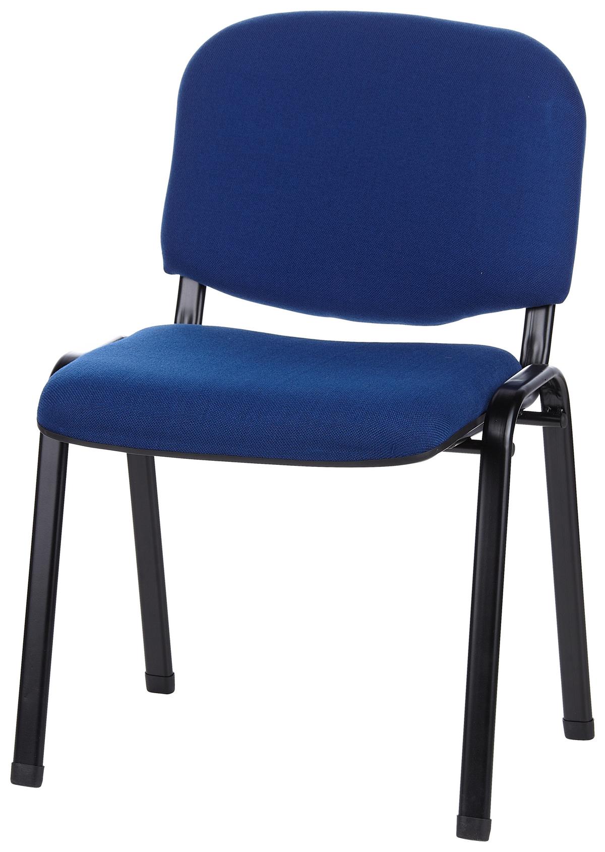 Besucherstuhl Xt 600 Sw Schwarz/Blau Bis 100 Kg - Blau/Schwarz, Basics, Textil/Metall (58/84/41cm) - MID.YOU