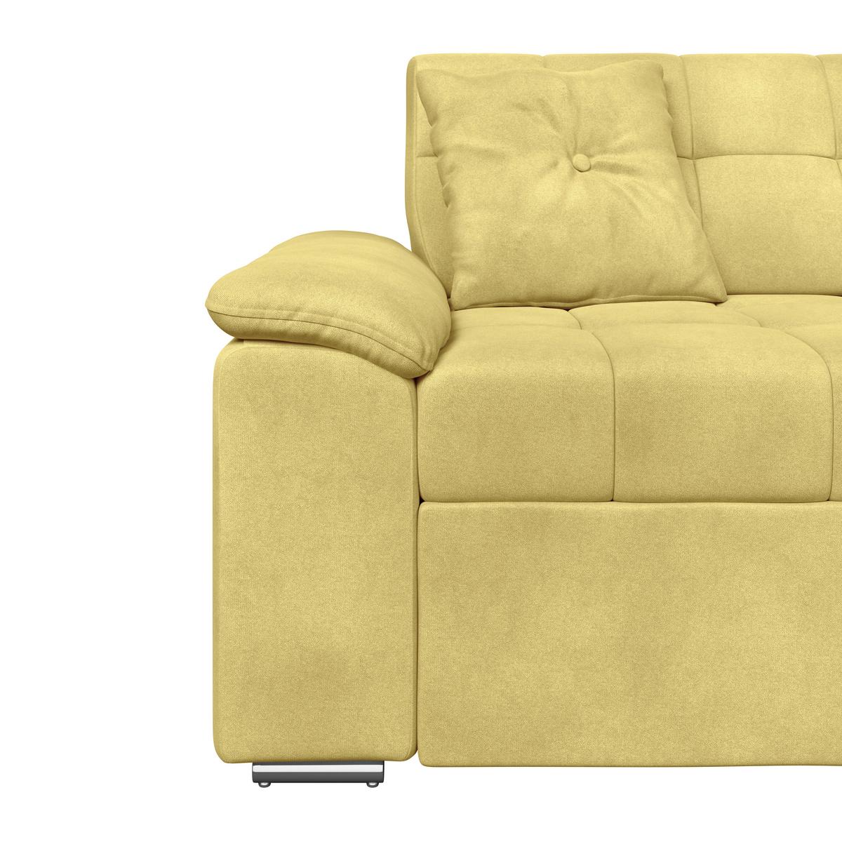 Ecksofa Bali senfgelb, 208x120cm - Senfgelb, Trend, Textil (257/167cm) - Livetastic