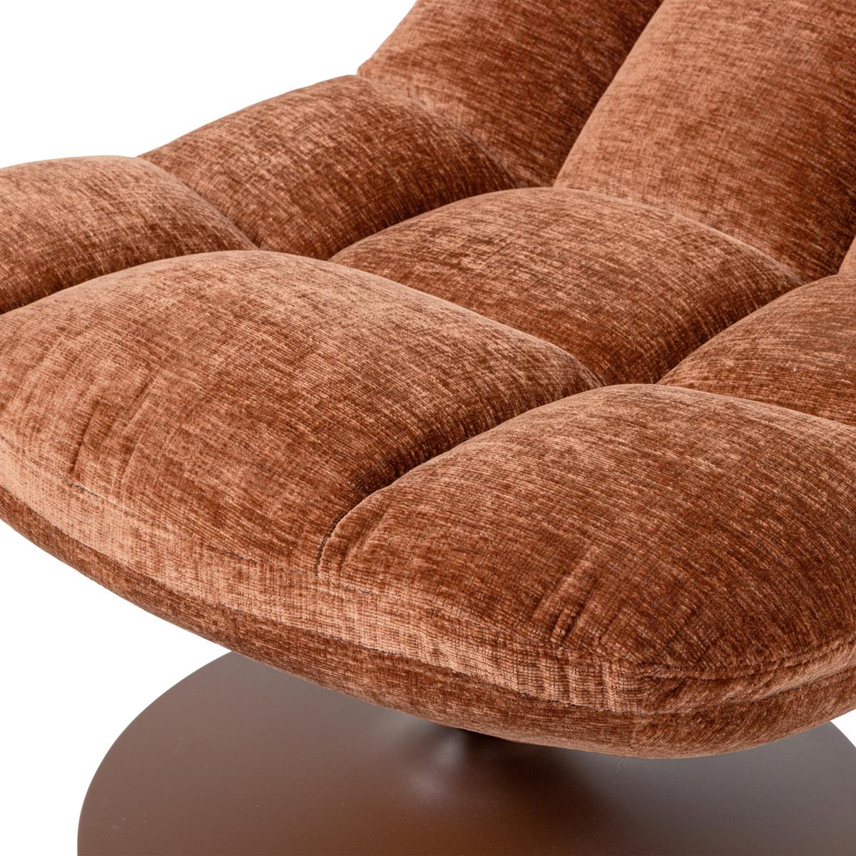 Sessel Elvi Rostfarben B: 73cm - Rostfarben/Braun, Design, Textil (73/81/84cm) - Livetastic