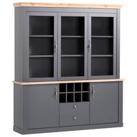 Buffet Catania Anthrazit/Eiche Dekor B: 184cm - Anthrazit/Eiche Wotan, Design, Holzwerkstoff (184/205/44cm) - MID.YOU