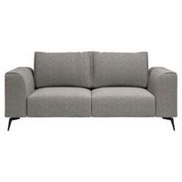2-Sitzer-Sofa Seul Dunkelgrau - Dunkelgrau/Schwarz, Design, Holz/Textil (186/88/90cm) - MID.YOU