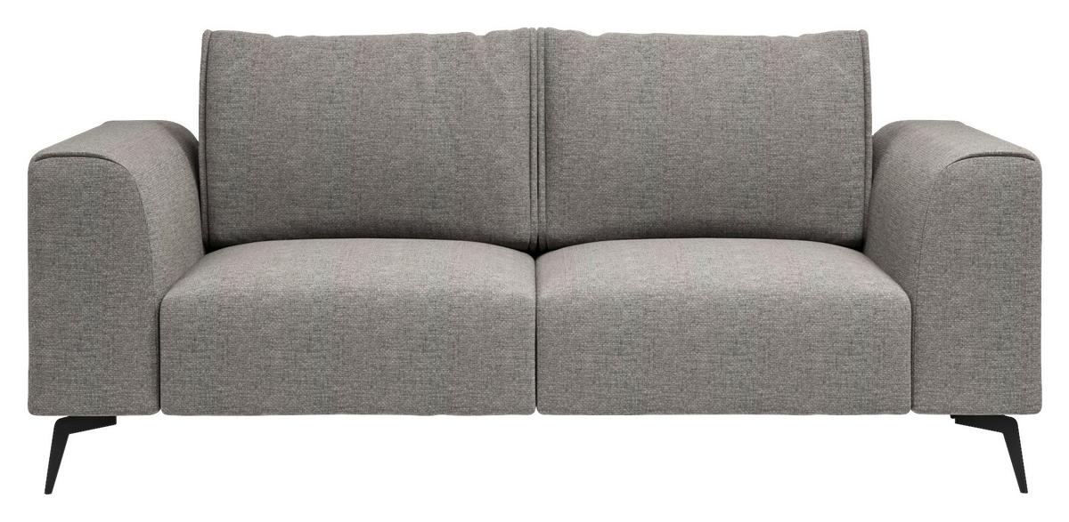 2-Sitzer-Sofa Seul Dunkelgrau - Dunkelgrau/Schwarz, Design, Holz/Textil (186/88/90cm) - MID.YOU