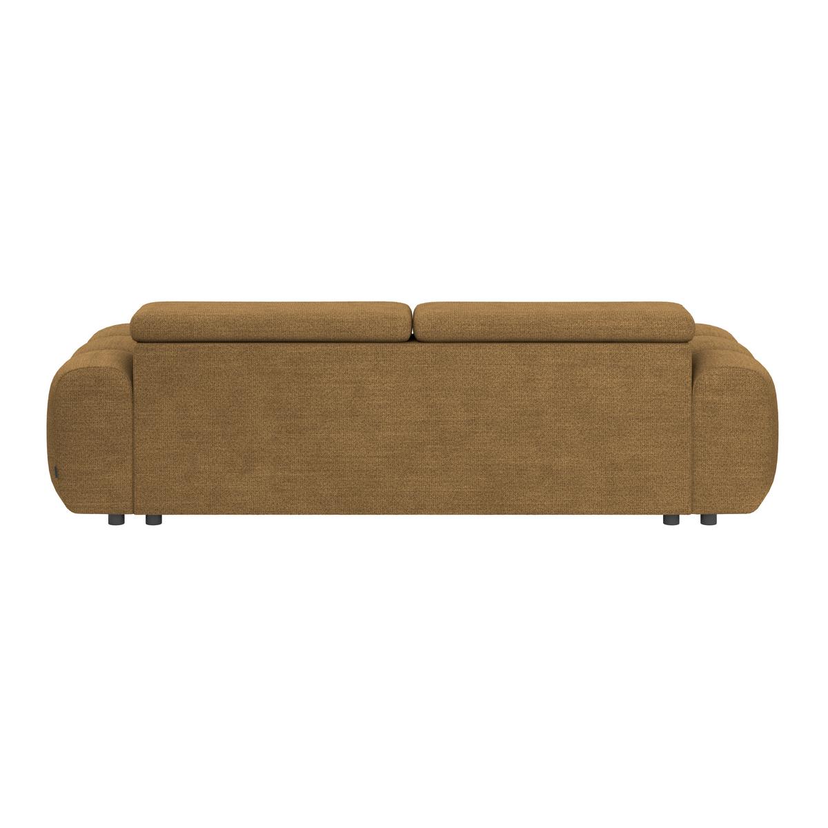 Bigsofa Bull Webstoff braun, B: 248 cm - Schwarz/Braun, Design, Textil (248/77-97/108cm) - Luca Bessoni