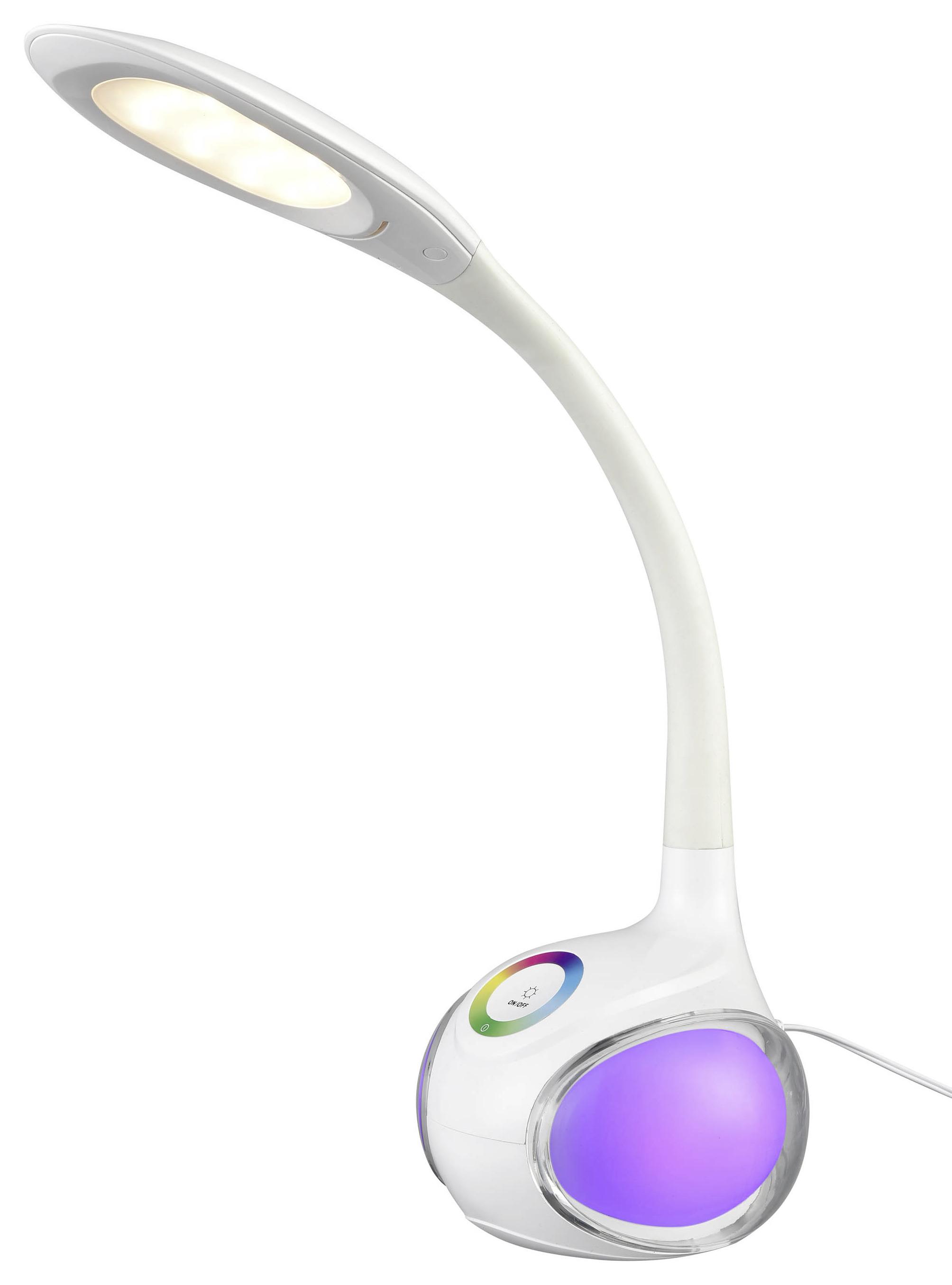 Lampa Led Na Psací Stůl Nihat V:51cm, 5 Watt - bílá, plast (13,5/53cm) - Modern Living