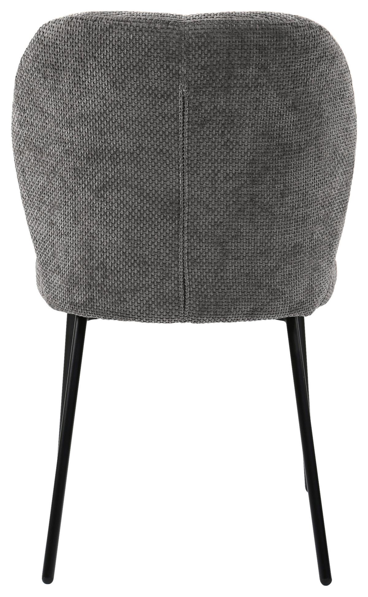 Židle MARA sivá - šedá/černá, Lifestyle, kov/dřevo (52/87/64cm) - Mömax