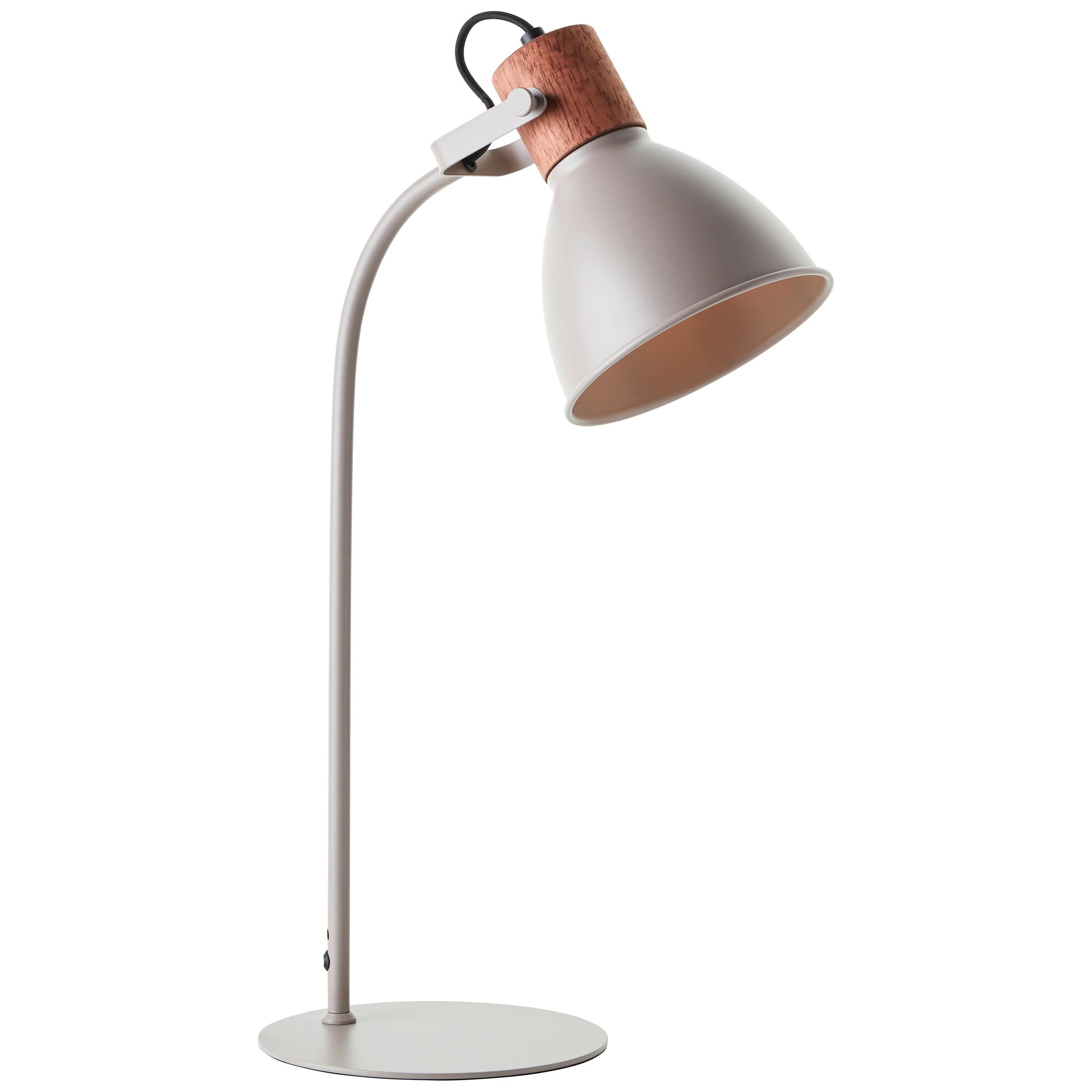 Tischleuchte 94555/20 Erena - Taupe, Basics, Holz/Metall (18/52/28,5cm) - Brilliant