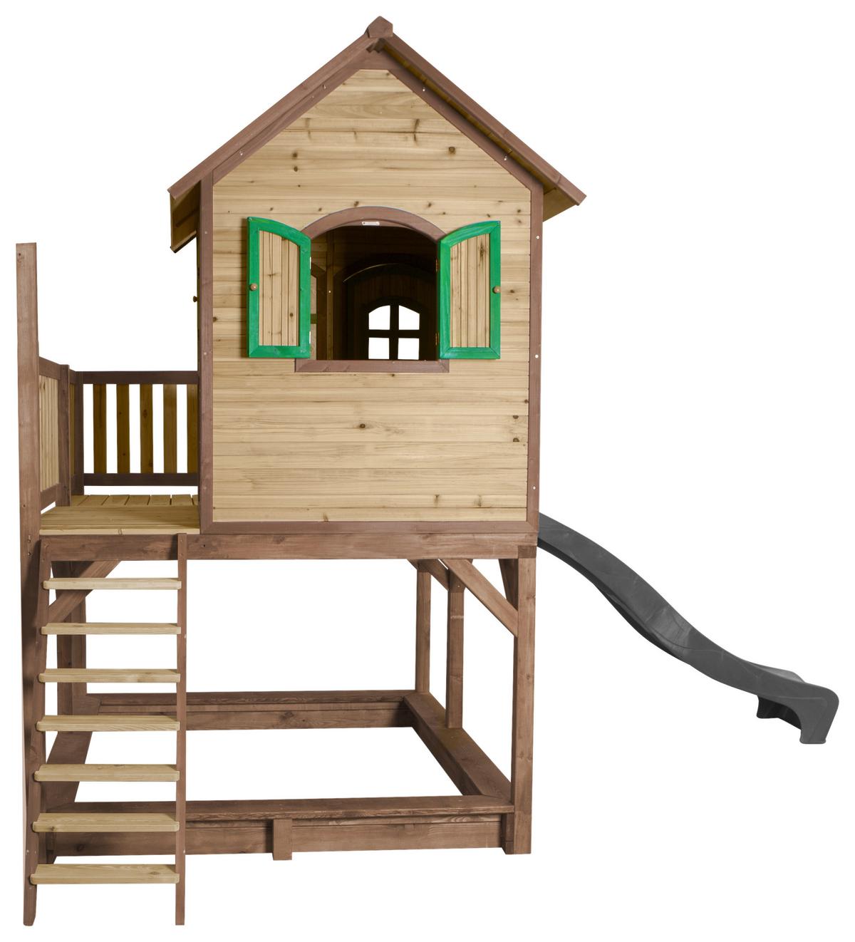 Spielturm A030.151.80 - Braun/Grau, KONVENTIONELL, Holz (377/291/255cm) - Ambia Garden