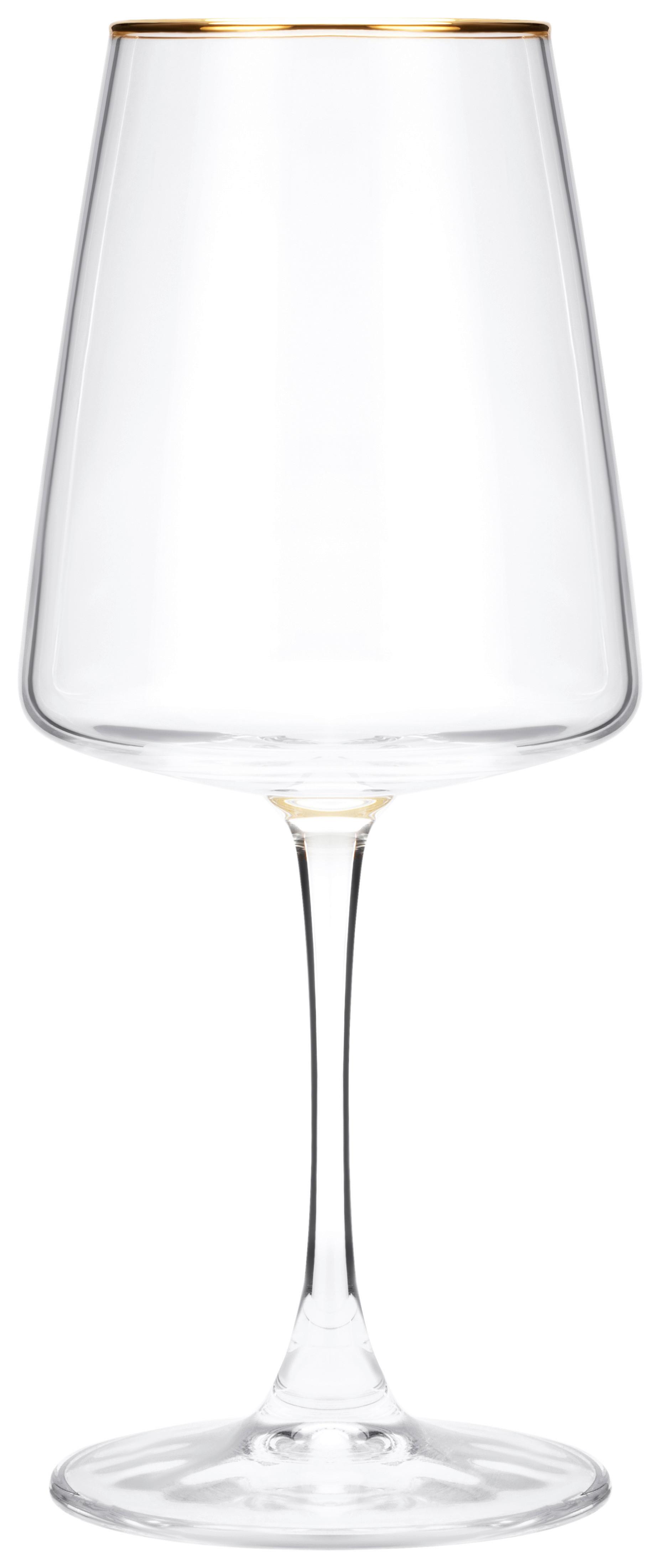 Weißweinglas Winona - Klar/Goldfarben, Basics, Glas (6/20.5cm) - Luca Bessoni