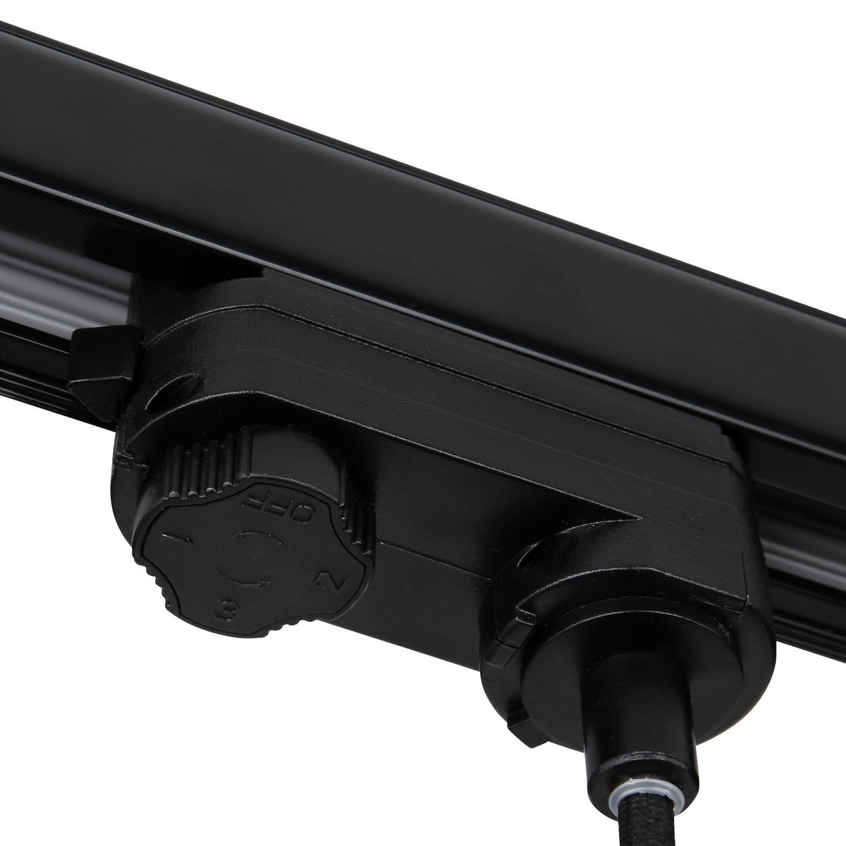 LED-Hängeleuchte H: 120 cm 5-Flammig, drehbar - Schwarz, Basics, Glas/Kunststoff (193/25/120cm) - Globo
