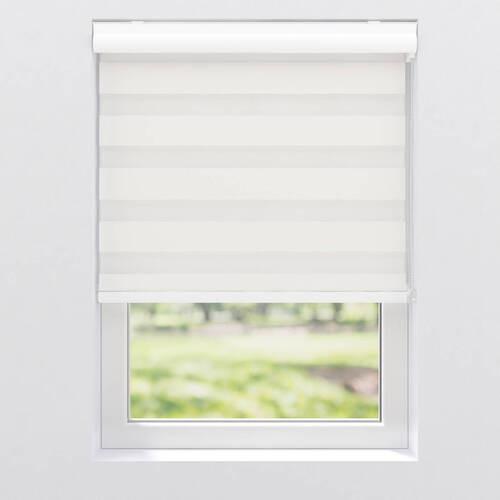Doppelrollo Doppel-Rollo K. 28mm Tl - Weiß, KONVENTIONELL, Textil (90/240cm)