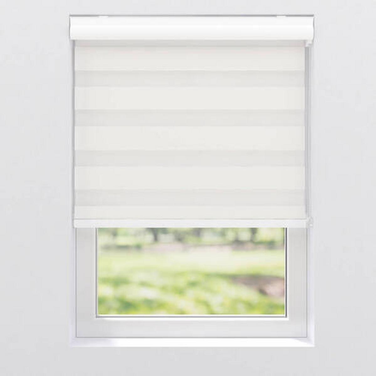 Doppelrollo Doppel-Rollo K. 28mm Tl - Weiß, KONVENTIONELL, Textil (60/240cm)