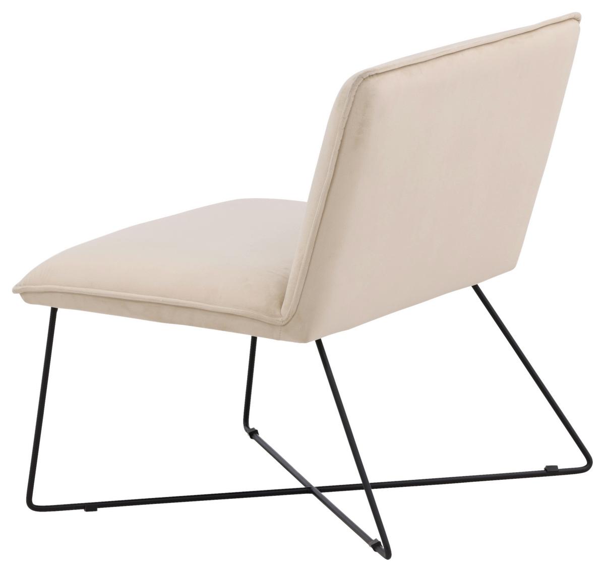 Sessel X-Lounge - Beige/Schwarz, Design, Kunststoff/Textil (61,5/82,5/72cm) - Livetastic