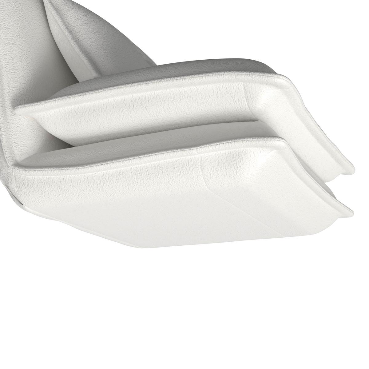 Rozkládací křeslo TAMARA, bílé buklé, max. 120 kg - bílá, Moderní, kov/textil (82/31/69cm) - Bessagi Home