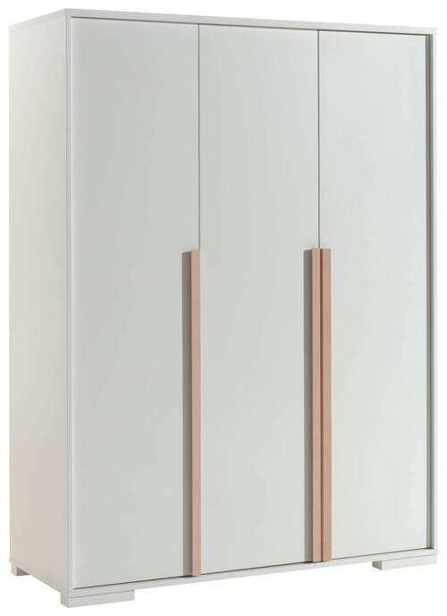 Drehtürenschrank London B: 145,6 Cm Weiß - Weiß, MODERN, Holzwerkstoff (145,6/195,2/56cm) - MID.YOU