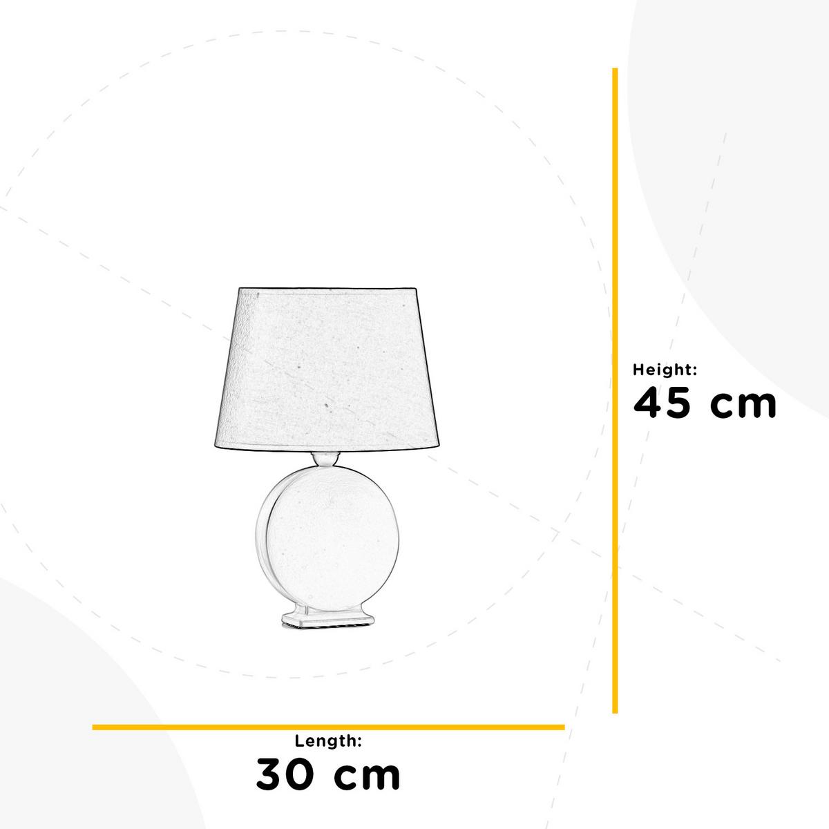 Tischleuchte 233/l - Erlefarben/Weiß, Basics, Keramik/Textil (30/16/46cm)