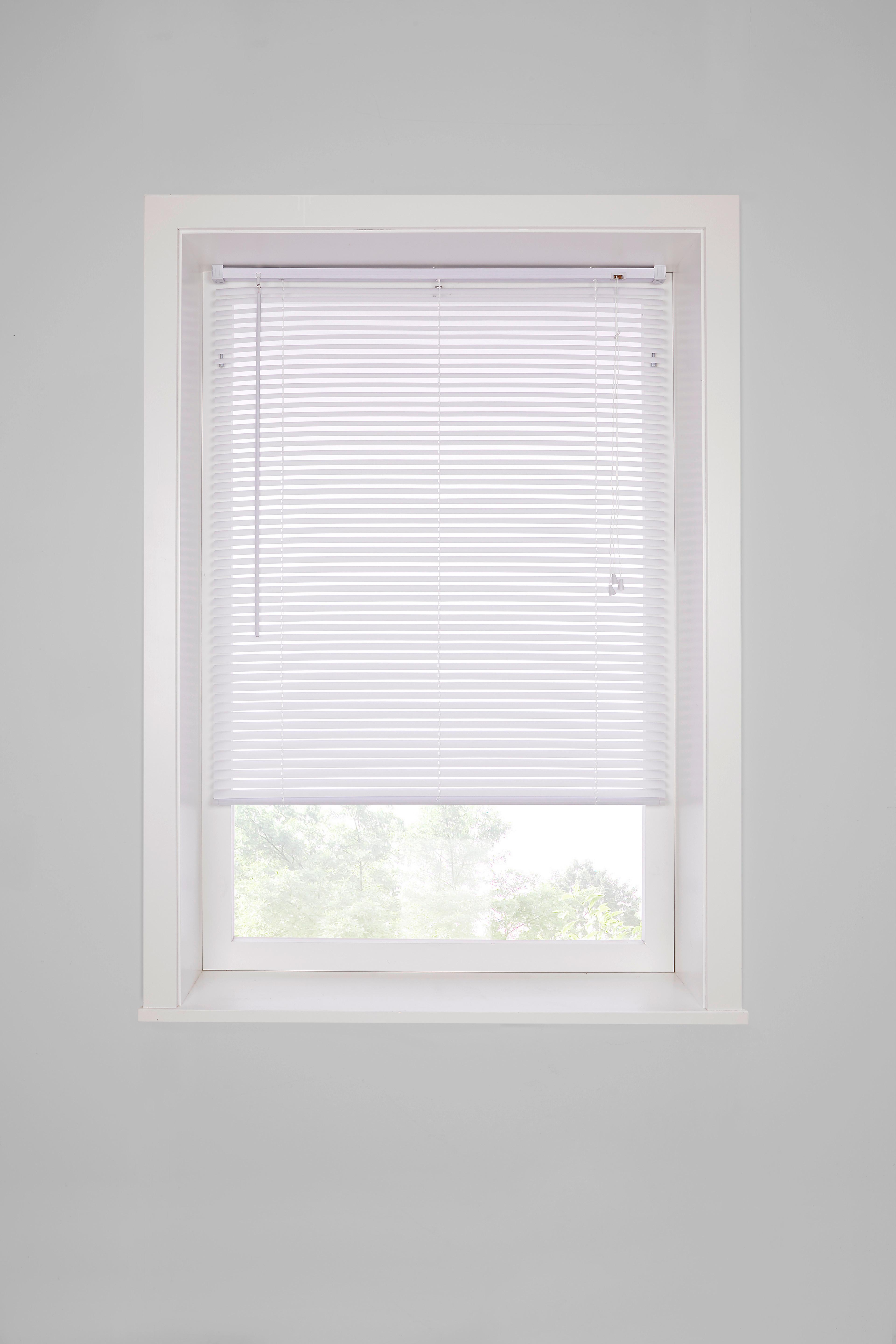 Jalousie Astrid 40x120 cm Kunststoff Weiß Schnurzug - Weiß, KONVENTIONELL, Kunststoff/Metall (40/120cm) - Ondega