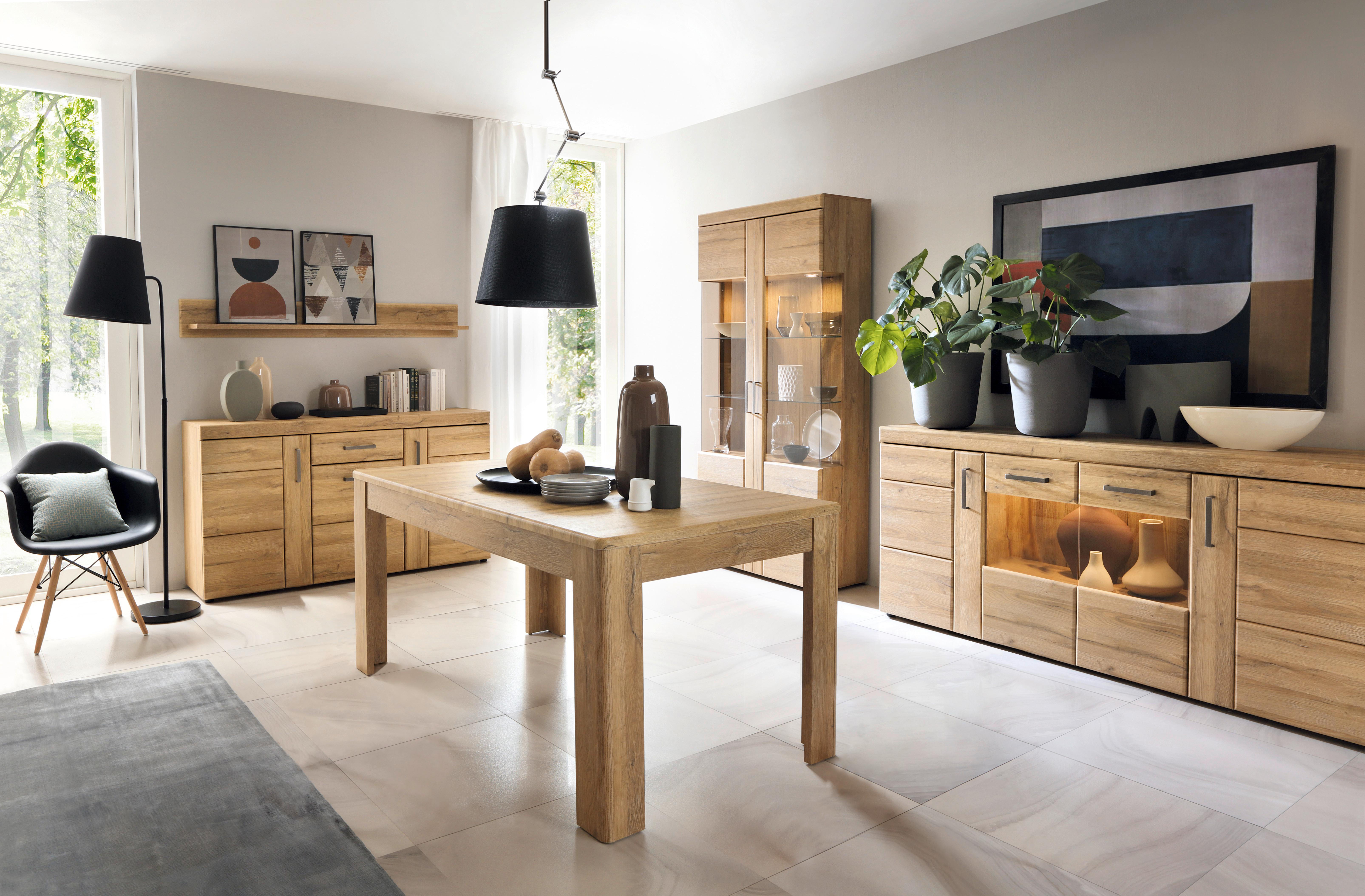 Kommode Cortina Eichefarben Dekor B: 156,8 cm - Eichefarben, MODERN, Holzwerkstoff (156,8/86/40,9cm)