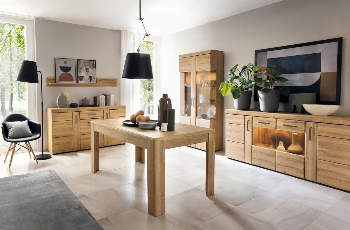 Kommode Cortina Eichefarben Dekor B: 156,8 cm - Eichefarben, MODERN, Holzwerkstoff (156,8/86/40,9cm)