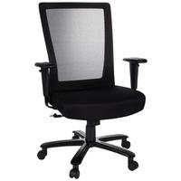 Drehstuhl XXL Extender - Chromfarben/Schwarz, MODERN, Kunststoff/Textil (72/120/65cm) - MID.YOU