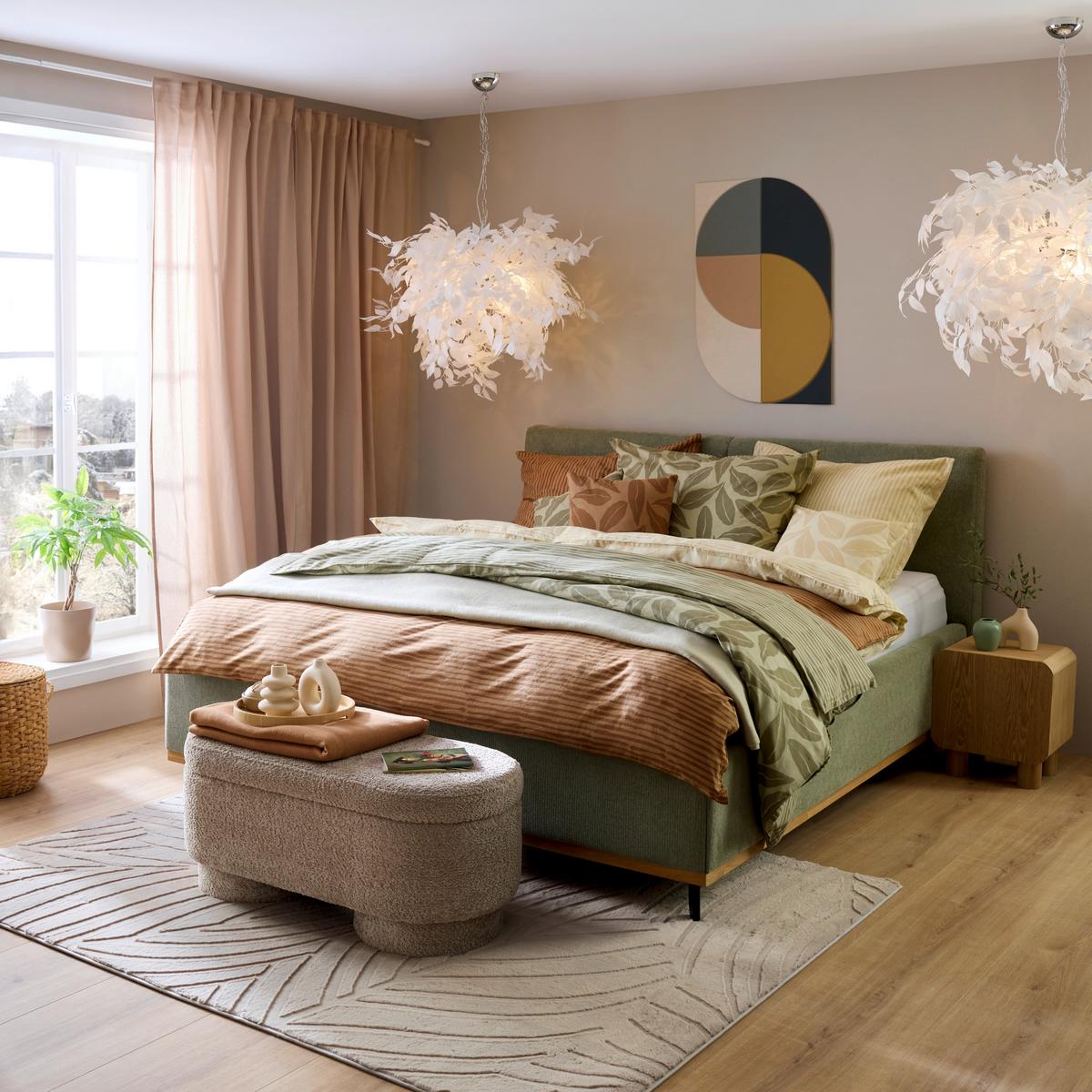 KOŽUŠINOVÝ KOBEREC BLATTA 3 - svetlohnedá, Konventionell, textil (160/220cm) - Mömax