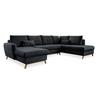 Wohnlandschaft Scandic Lagom Dunkelgrau U: 157x312x202 cm - Dunkelgrau/Naturfarben, Textil (157/312/202cm) - MID.YOU