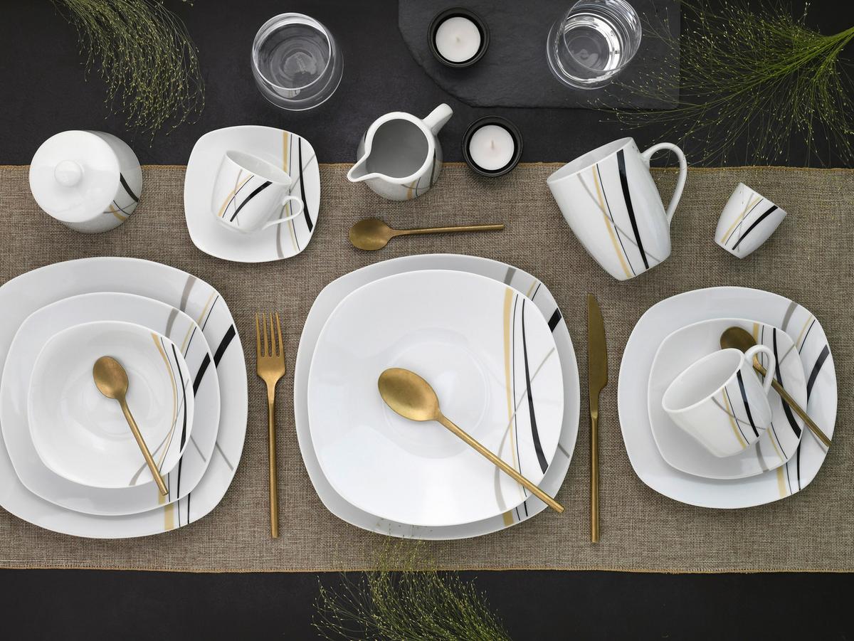 Kombinovaná souprava SQUARE CITY LINE - bílá, Trend, keramika - Creatable