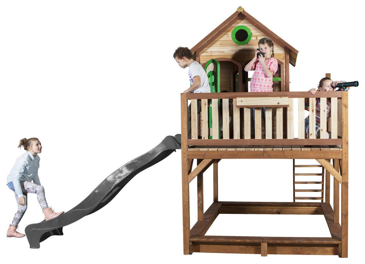 Spielturm A030.151.80 - Braun/Grau, KONVENTIONELL, Holz (377/291/255cm) - Ambia Garden