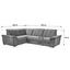 Ecksofa mit Schlaffunktion + Bettkasten Richmond, Webstoff - Silberfarben/Mintgrün, MODERN, Holz/Holzwerkstoff (206/285cm) - Ombra Ecksofa mit Schlaffunktion + Bettkasten Richmond, Webstoff - Silberfarben/Mintgrün, MODERN, Holz/Holzwerkstoff (206/285cm) - Ombra
