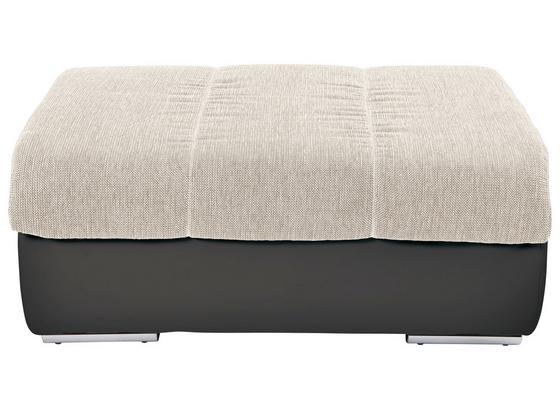 Taburet Multi - tmavě šedá/béžová, Moderní, textil (100/43/80cm) Taburet Multi - tmavě šedá/béžová, Moderní, textil (100/43/80cm)