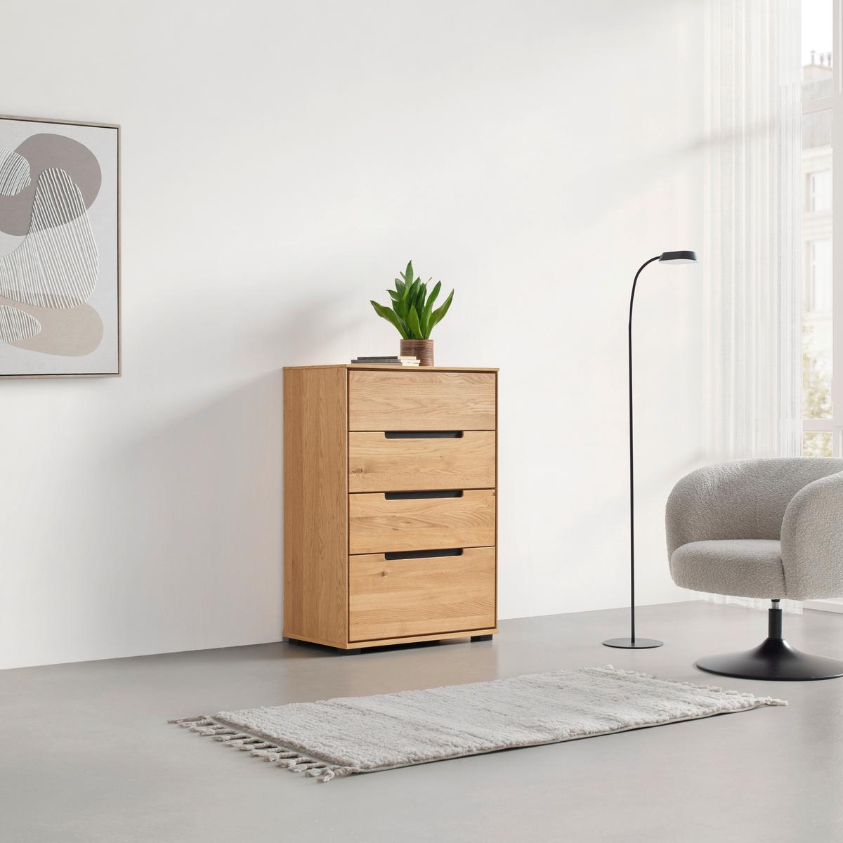 Komoda LOLA masív dub - Lifestyle, kov/dřevo (70/102/40,5cm) - ecoTree