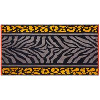 Strandtuch La Palma - Orange/Grau, KONVENTIONELL, Textil (75/150cm) - Ondega