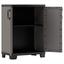 Kunststoffschrank Up Niedrig - Schwarz/Grau, KONVENTIONELL, Kunststoff (68/93/39cm)