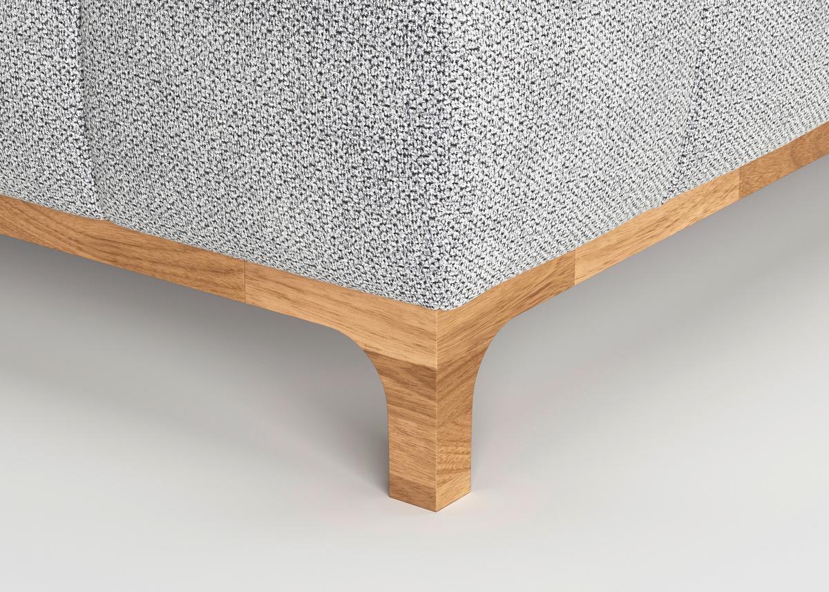 Boxspringbett Mit Topper 160x200 Moon - Eichefarben/Silberfarben, MODERN, Holz/Holzwerkstoff (160/200cm) - MID.YOU