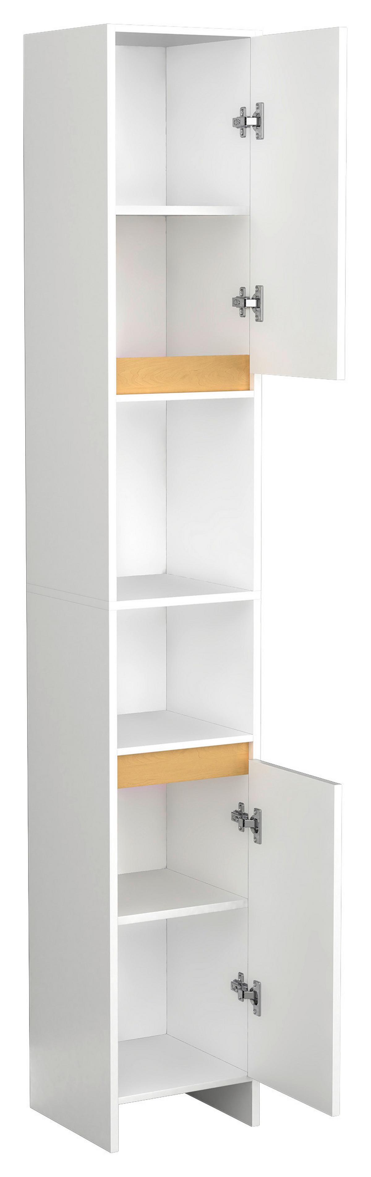 Hochschrank Malira Weiß/Eiche Dekor B:30cm - Honigeiche/Eichefarben, MODERN, Holzwerkstoff (30/189/30cm) - MID.YOU