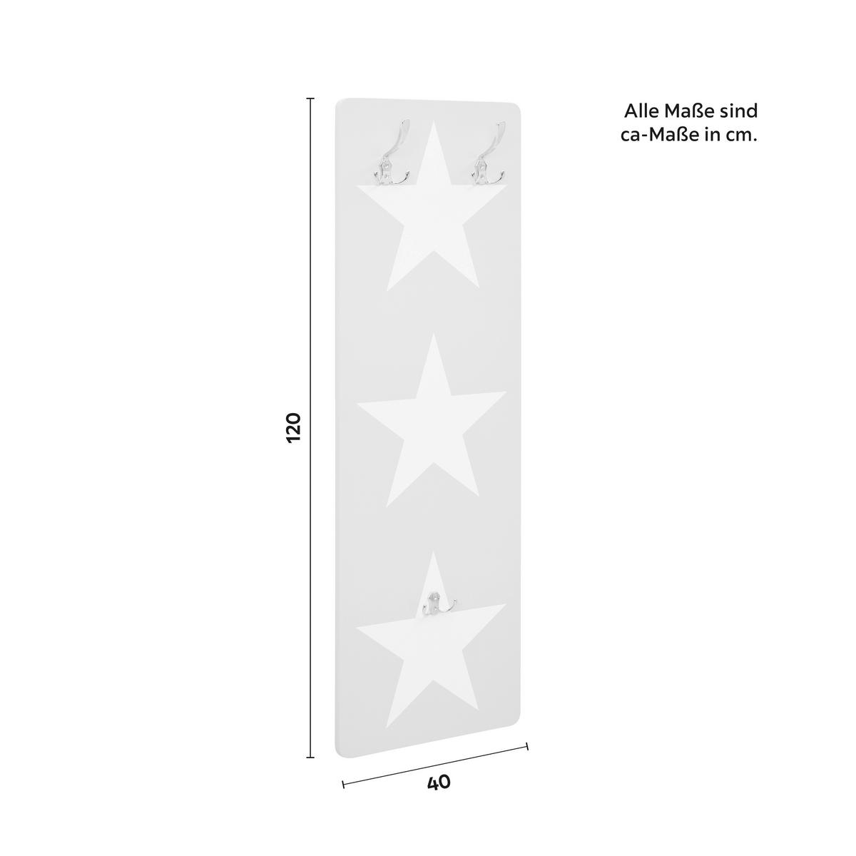 Šatní panel ARIANNA - šedá/bílá, Moderní, kov/kompozitní dřevo (40/120/1,5cm) - Bessagi Kids
