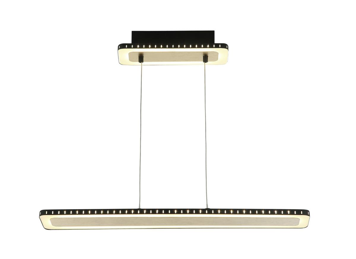 LED-Hängeleuchte Go Solaris H: 120 cm 2-Flammig dimmbar - Goldfarben/Schwarz, Design, Metall (70/12/120cm)