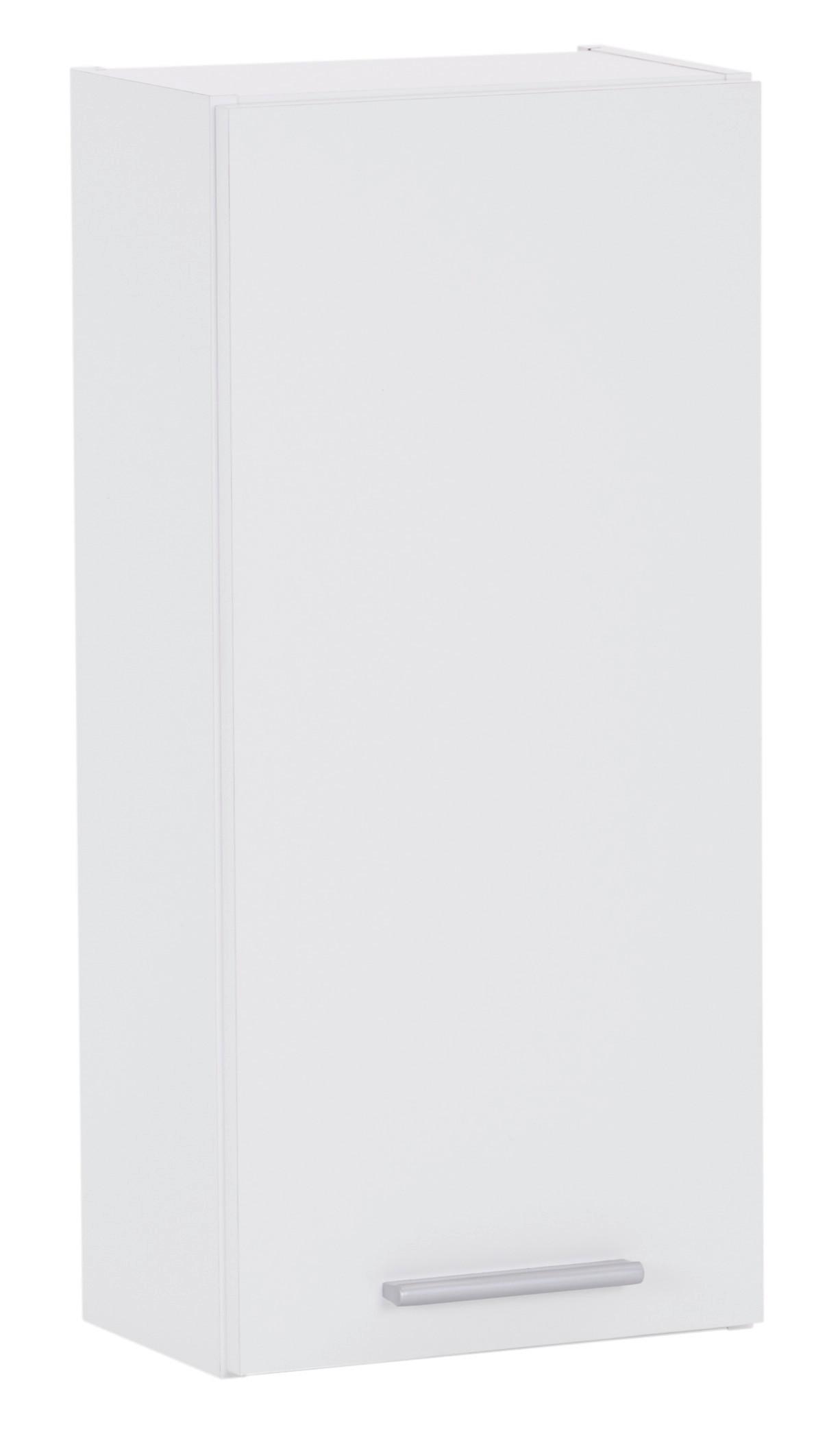 ZÁVESNÁ SKRINKA MX 176 - VERONA VR 04 - biela/strieborná, Konventionell, kompozitné drevo/plast (32,6/70/20cm)