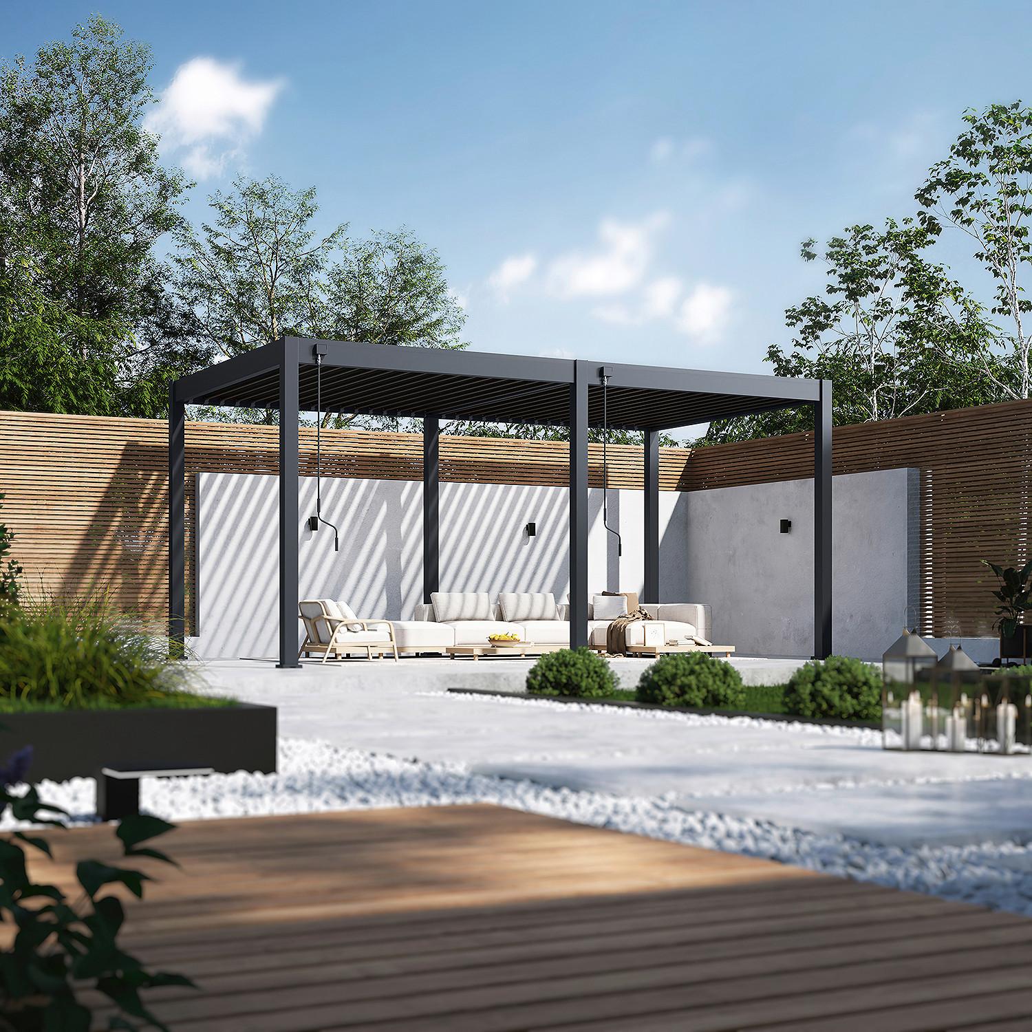 Pergola Classic 530x300 Cm Anthrazit - Anthrazit, Basics, Metall (530/255/300cm) - WEIDE