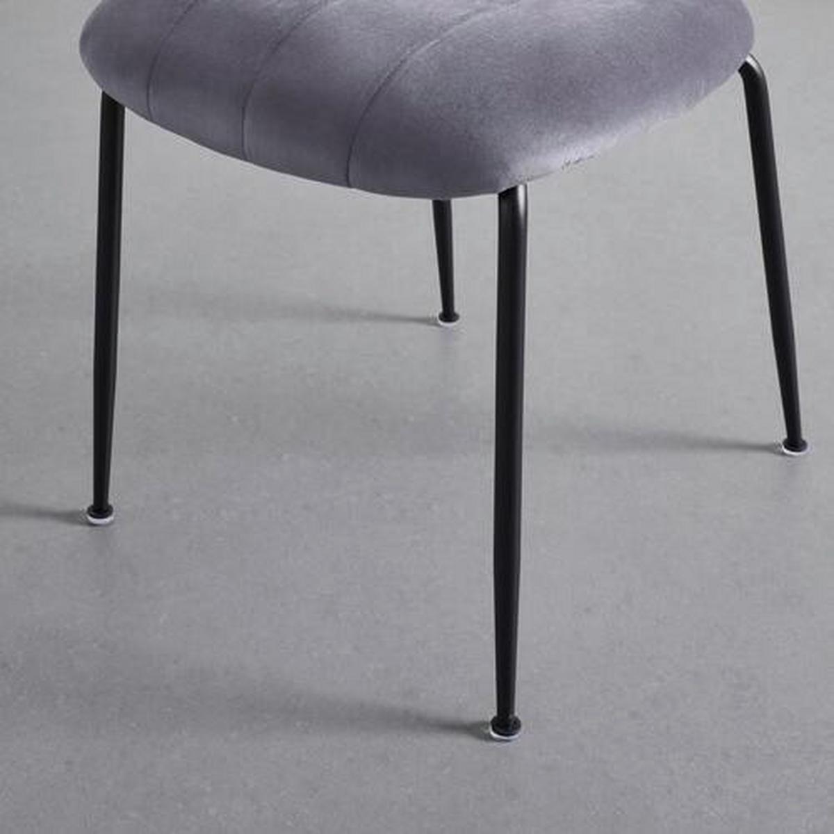 Jídelní židle TYLOR šedá - černá/tmavě šedá, Moderní, kov/textil (45/85/58cm) - Modern Living