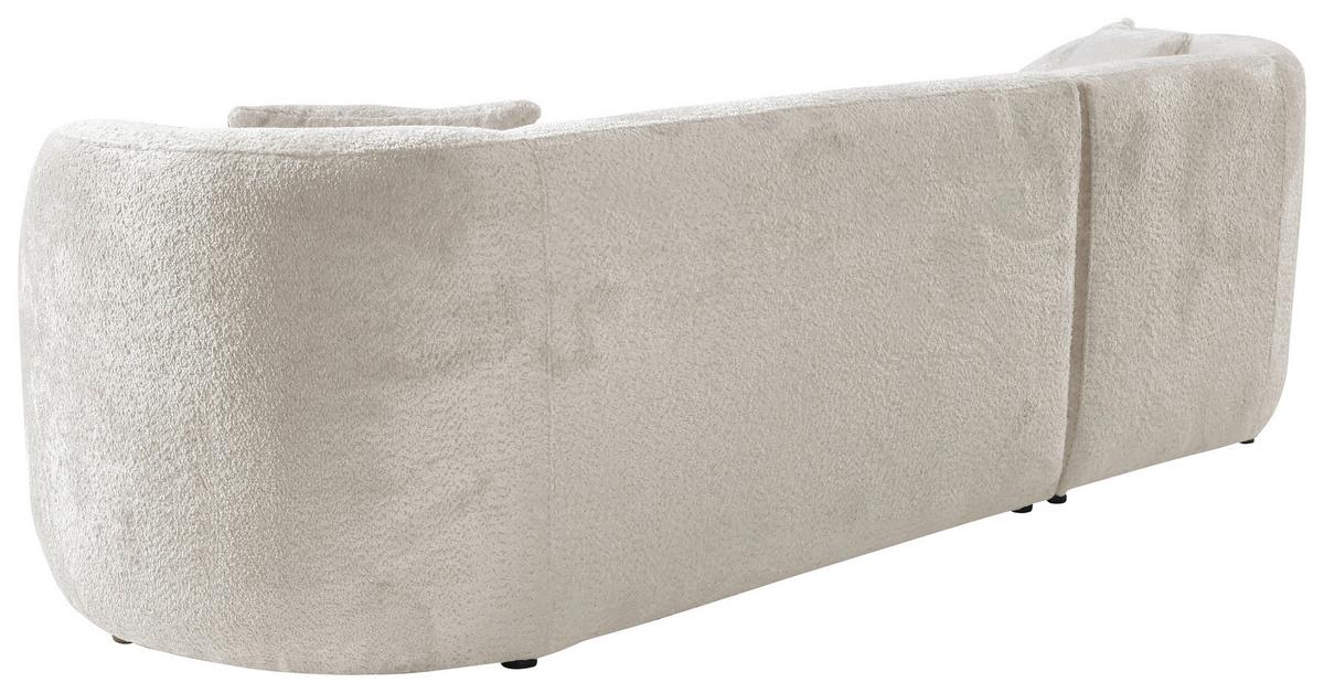 Ecksofa Flick Weiß/schwarz, 143 Cm - Schwarz/Weiß, Design, Textil (143/264cm) - MID.YOU