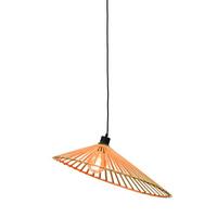 Hängeleuchte Bromo/H60/N - Naturfarben, Trend, Holz (60/14cm) - Good & Mojo