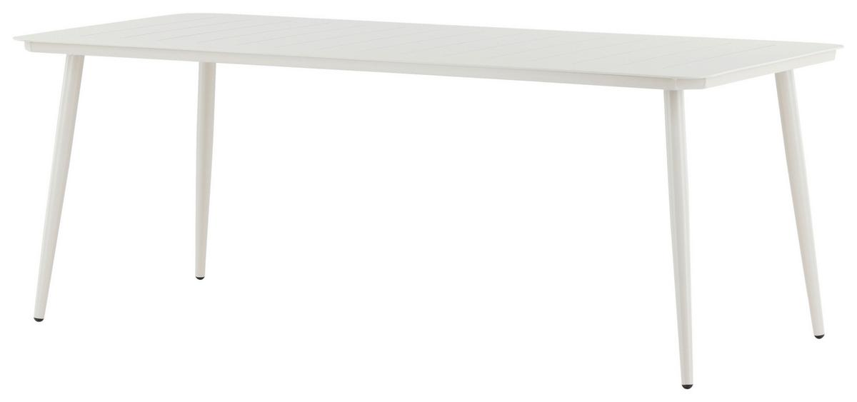 Gartentisch Lina Aluminium L 200 Cm - Beige, KONVENTIONELL, Metall (200/90/75cm) - Gardenson